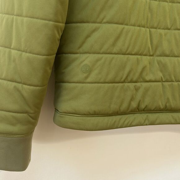 lululemon dynamic movement puffer hoodie‎ bronze green size 10 - Picture 10 of 10